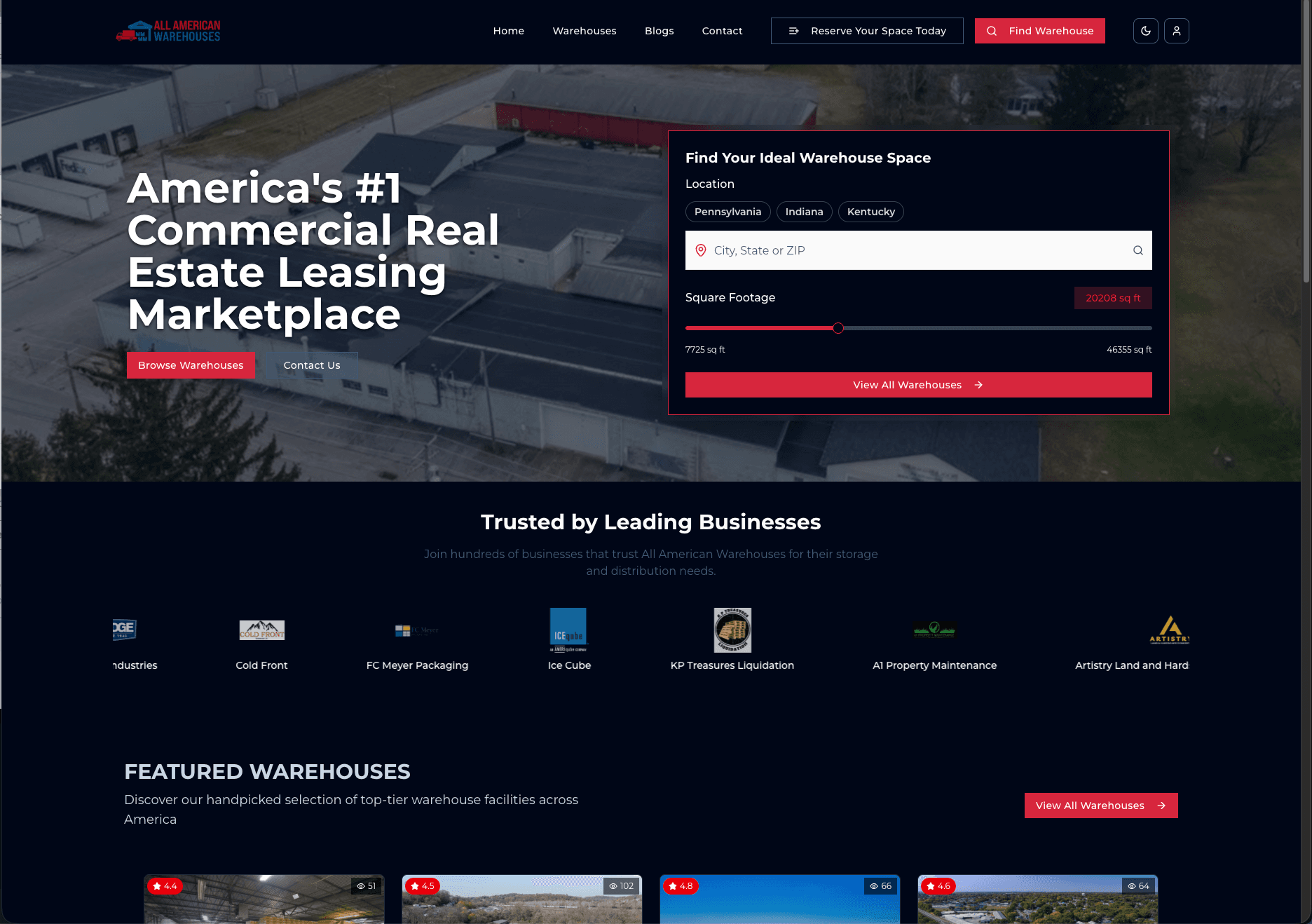 All American Warehouse platform