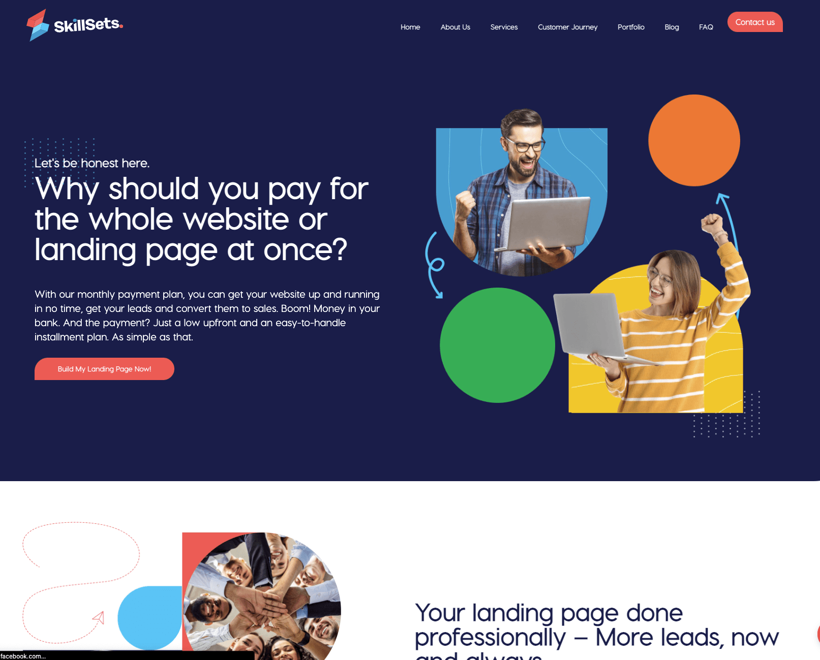 Skillsets Marketing project screenshot